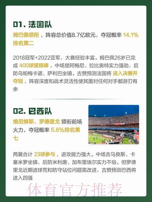 深入解析世界杯预测数据分析与应用